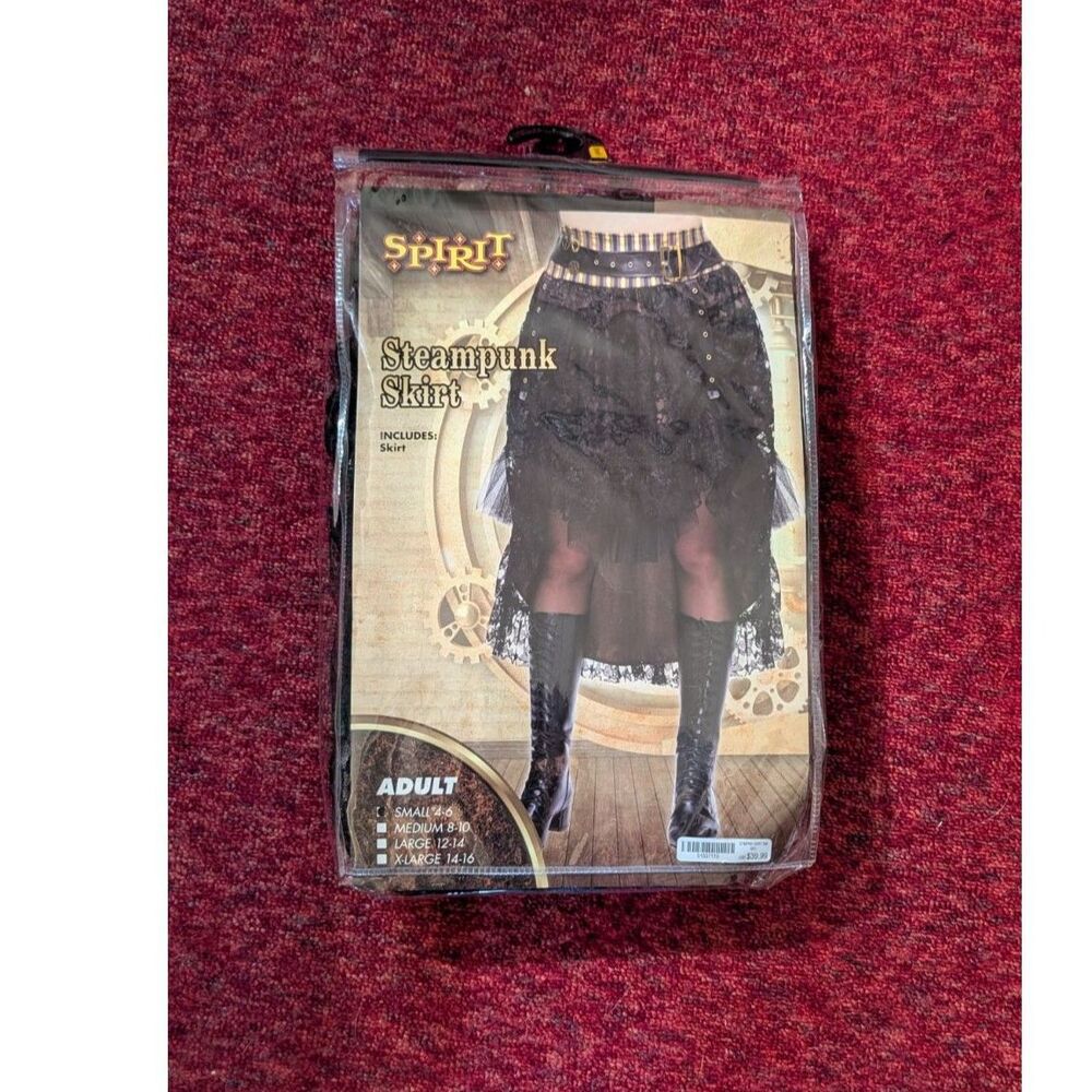NIP Spirit Halloween Steampunk Skirt Costume Adult Small 4-6